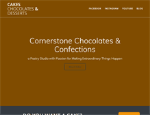 Tablet Screenshot of cornerstonechocolates.com